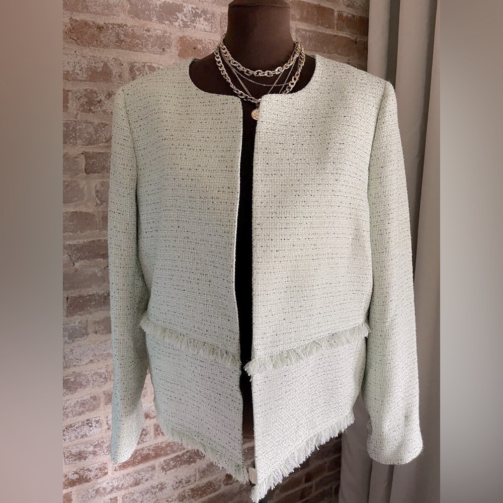 Nine West Womens Tweed Blazer Jacket